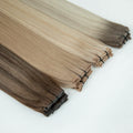 LeShine High Quality European Genius Weft 12A Double Drawn Human Hair Hand Tied Genius Weft Hair Extensions