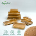 OEM Logo Kraft Cake Pastry Paper Tray Restaurant Takeaway Food Container Rectangular Sushi Box Disposable With Lid