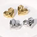 Beimai OEM Stud Earrings Sweet Design Heart-shaped Stainless Steel Stud Earrings