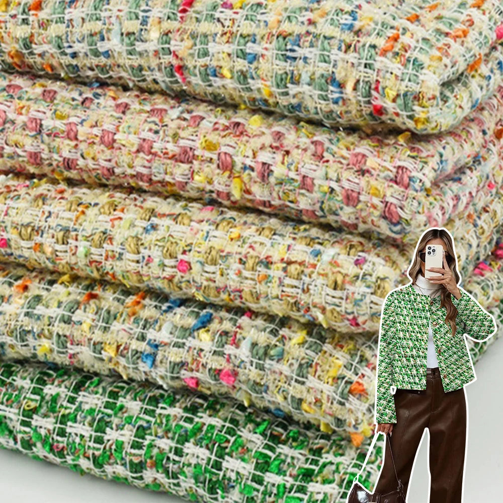 Modern 100% Polyester Tweed Fabric Breathable Blended for Clothing Sofa Bags-Abundant Stock Available
