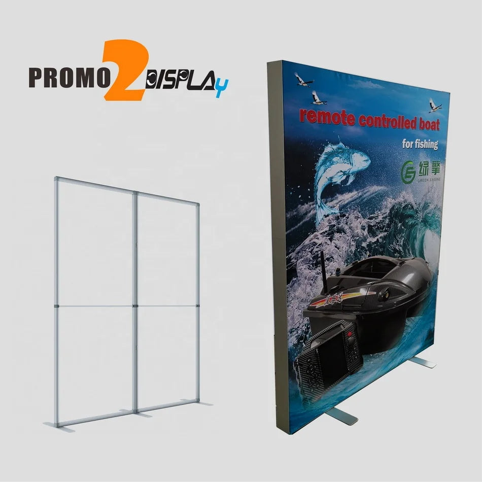 Seg Aluminum Profile Eco-friendly Foldable Floor Standing Photography Trade Show Advertising Fabric Frameless Stand 40mm Thick