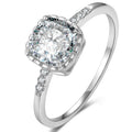 Bridal Jewelry Wedding Engagement 925 Silver Cubic Zirconia Rings Silver 925 Fine Jewelry Rings