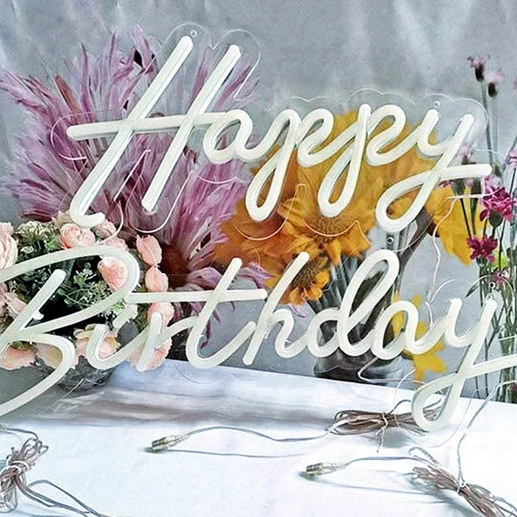 COSUN Letrero Neon Happy Birthday Glow Neon Party Decorations