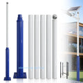 Street Light Pole 6m 7m 8m Blue White Thickened Steel Tube Rust Proof Waterproof Outdoor Solar Light Pole Heavy Duty Lamp Post