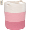 KUYUE Rope Basket Fabric Basket Large Round Woven Cotton Foldable Customized Logo Opp Bag Storage Baskets Home Organizer Manual