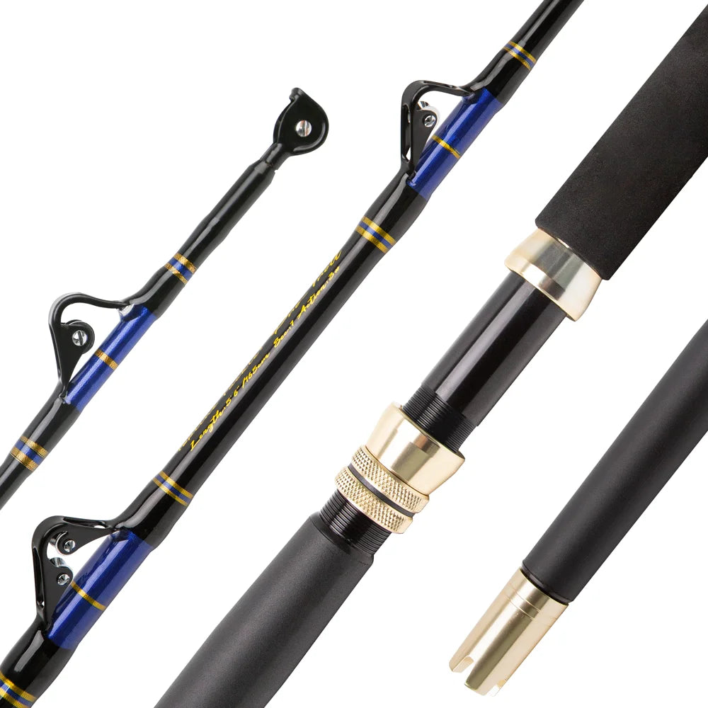 A1 OEM Trolling Rod Nylon Straight Butt Fiberglass Blank Deep Sea Tuna Shark Trolling Rod Big Game Fishing Pole Boat Rod