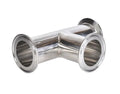 Stainless Steel Sanitary Tri Clamp Tee Triclamp Fitting KF Pipe SS304/316L Clamp Ferrule Three Way Equal/Reducing Vacuum Tee