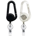 Retractable Pull Id Reel Badge Lanyard Heavy Duty Custom with Clip Black Shell Good String Color Design Keyring Carabiner