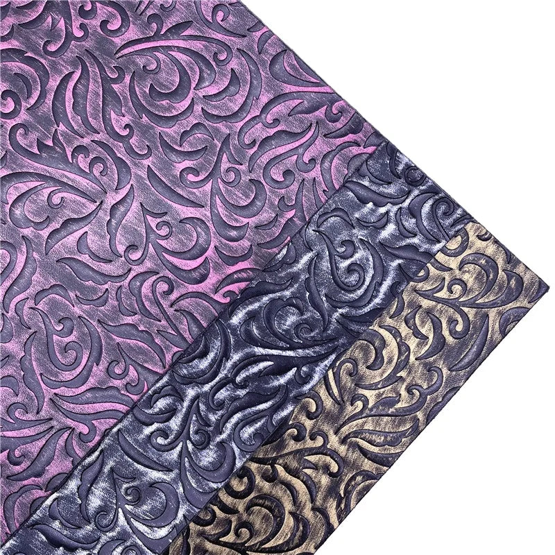 Synthetic Embossed Floral Leather PU for Shoes Handbags Purse Versatile Furniture Decorative Craft Outdoor Bags Sofa Garments MegaBDM