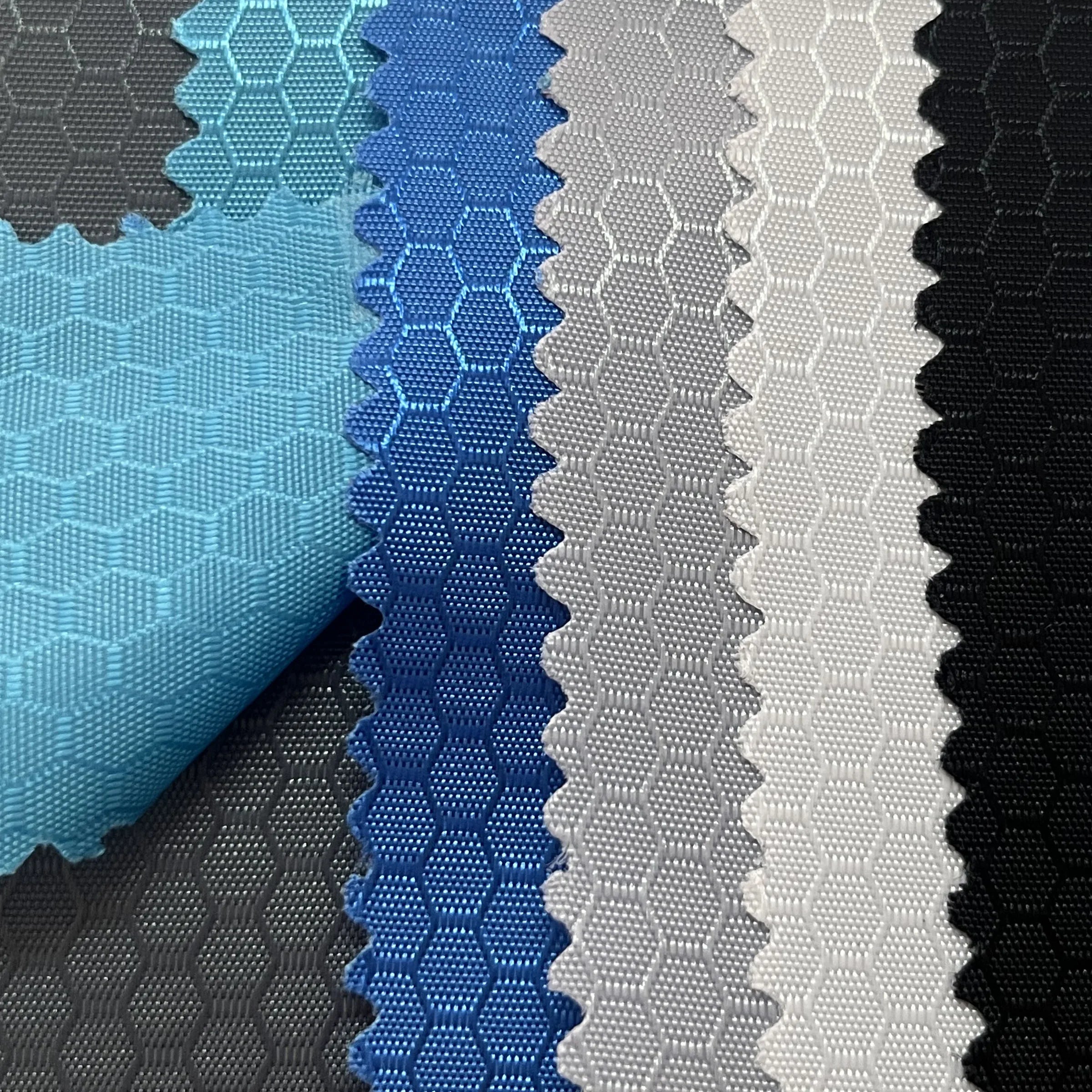 DWR 210d Honeycomb Ripstop Poly Polyester Oxford Fabric with Pu Coating