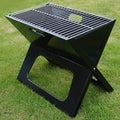 Portable X-Type Notebook Shaped Outdoor Camping BBQ Grill Iron and Steel Powder Coated Folding Barbecue for Outside Use