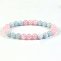 Wholesale Genuine Aquamarine Rose Quartz Stone Bracelet Gemstone Crystal Bracelets Stone for Woman