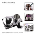 Durable Manicure Tool Jars 3pcs Nail Art Stainless Steel Acrylic Powder Liquid Cup