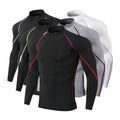 Men's Basketball Compression Shirts Long Sleeve Athletic Workout Gym Turtle Neck T-Shirt Active Running Base Layer Undershirts
