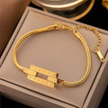 Wholesale New Luxury Stainless Steel Bracelets for Women Snake Bone Chain Roman Digital Bracelets