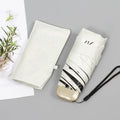 Lady Mini Capsule Umbrella Girls Portable Pocket 5 Folding Umbrella UV Production Sunscreen Umbrellas With Case