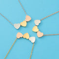2023 New Fashion Three Colors Heart Shaped Pendent Necklace Love Simple Waterproof Stainless Steel Collar Chain Fashion Jewelry