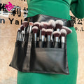 PU Black Makeup Brush Waist Bag Makeup Tools Cosmetic Bags Custom Makeup Brush Bag