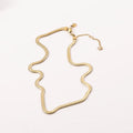 Joolim Jewelry 18K Gold Plated Simple Snake Chain Necklace Stainless Steel Jewelry Wholesale