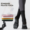 Women's Custom Logo Yoga Socks Soft Grips Anti-Slip Comfortable Cotton Non Slip Grippy Sports Gym Pilates Socks Knitted