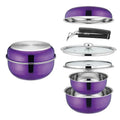 DTK New Stackable Pot Set Kitchen Cooking Stainless Steel Frying Pan and Sauce Soup Stock Pot Cookware Set with Removable Handle