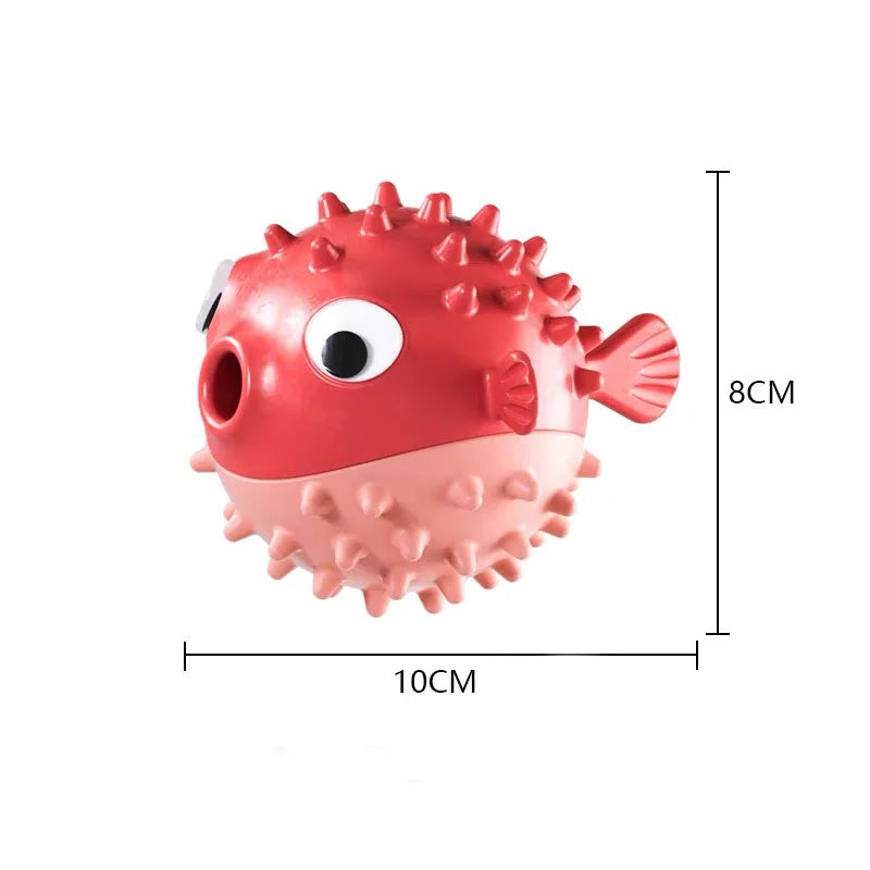 Dog Sound Ball Toy Missing Food Blowfish Elastic Thorn Ball Pet Chew Dog Ball