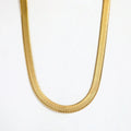 Fenny 18K Gold Plated No Fade Width 6MM Permanent Simple Basic Snake Chain Necklace Stainless Steel Jewelry Wholesale MegaBDM