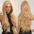 13x6 Lace Front Wig Blonde Wave Synthetic Wigs for Women Daily Party Cosplay Use Heat Resistant Fiber Hair