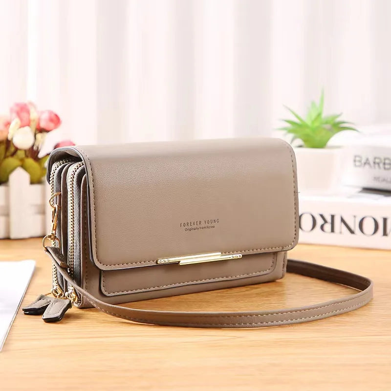 Hot Messenger Wallet Purse Mini PU Leather Blocking Crossbody Smell Cell Shoulder Phone Bag for Women