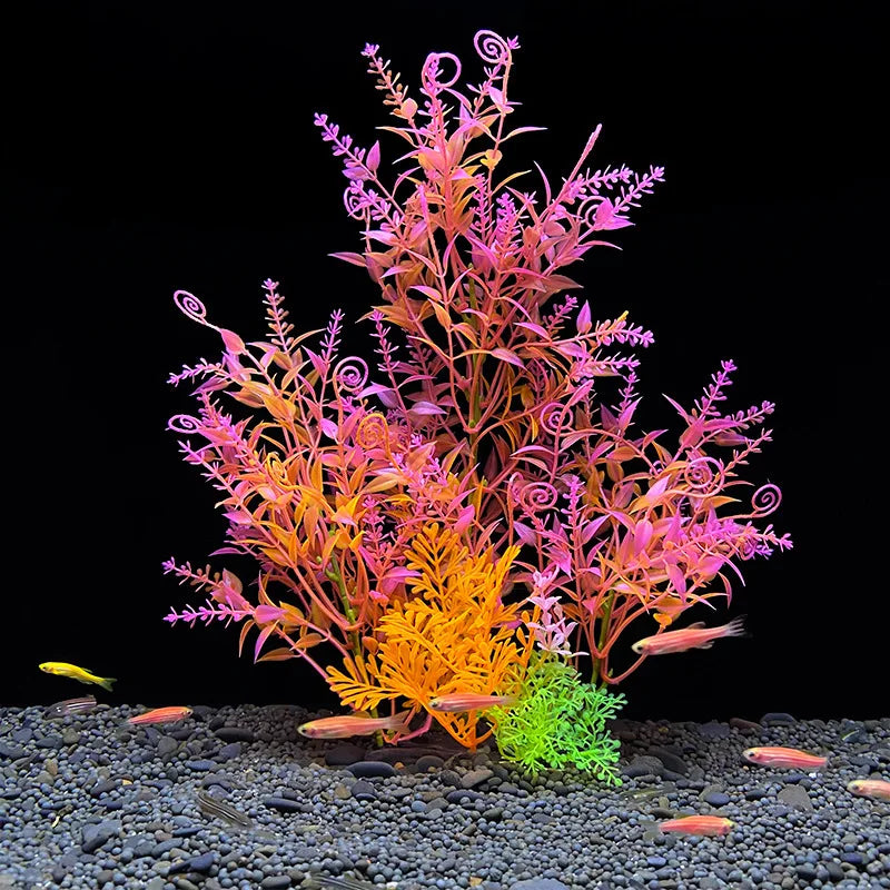 Fish tank Landscaping Plastic Aquatic Plants Aquarium Simulation Aquatic Plants Micro Landscape Decoration Ornaments Aquati