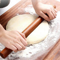 Dark Brown Custom Logo Food Safe Baking Dumpling Pie Pastry Noodles Ebony Wood Rolling Pin