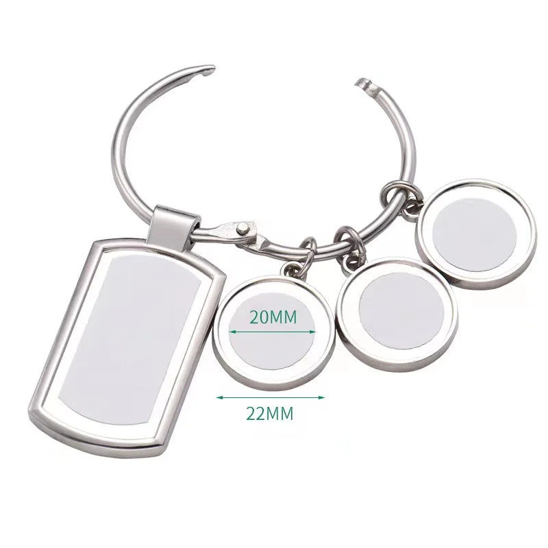 Sublimation Blanks Keychains Rectangle Sublimation Transfer Blanks With Metal Round Key Rings for Metal Key Chains Sung