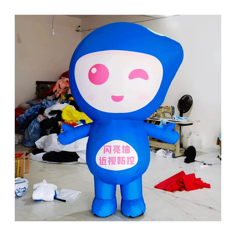 Customized Inflatable Q-version Blue Cartoon Character Inflatable Walking Cartoon