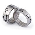 SC New Style Creative Couple Rings Gift Trendy Stainless Steel Rings Fashion Silver Male Female Smbols Rings for Couple