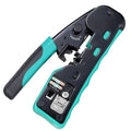 ZOERAX Pass Through Connectors Modular Crimper 8P 6P RJ45 RJ12 RJ11 Crimpers for Cat6/7/8 Connectors Strip Cut CrimpTool