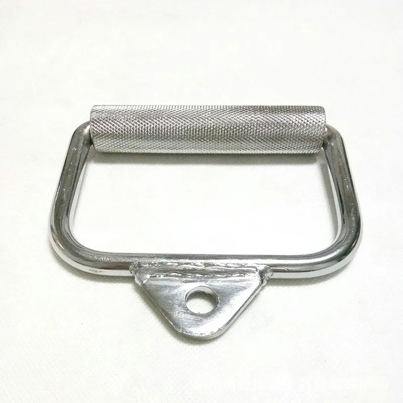 Silver Solid Steel Single Cable Handle Fitness Bar for Gym Machine Accessory