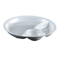 Restaurant Dinnerware Cheap Bulk Chip and Dip with Sauce Dish White Melamine Serving Plate