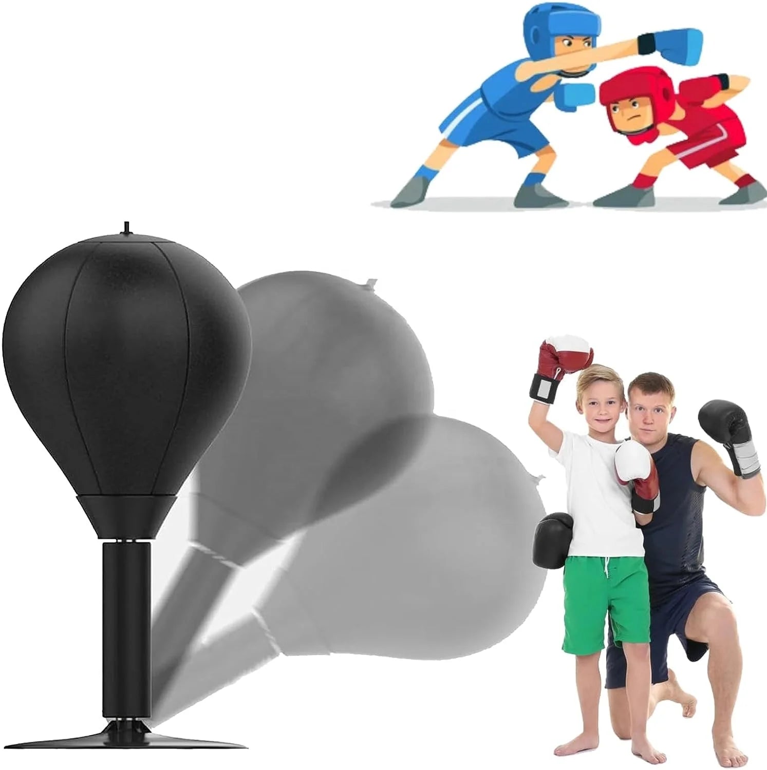 In Stock Raipoment Heavy Duty Stress Relief Ball Stress Buster Desktop Punching Bag Punching Ball Reflex Boxing Speed Ball