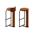 Italian Custom High-End Designer Home Bar Chair Light Luxury Metal Leather Velvet for Kitchen Dining Hotel Application