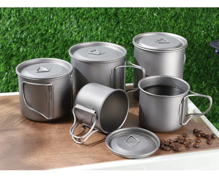 Custom Pure Titanium Cup 200ml 700ml for Tea Outdoor Camping  Cup Titanium Mug