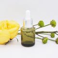 Oblique Shoulder Olive Green 30ml Cosmetics Bottles Dropper Glass with Silver Dropper Lid