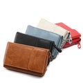 Large Capacity PU Leather Phone Bag Long Purse Card Wallet Crossbody Bag Shoulder Bag for Women with Strap