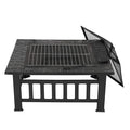 Dropshipping  Fire Pit Table Square Metal Firepit Outdoor Wood Burning Large Steel Bonfire Pit for Patio Backyard Garden
