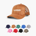 Custom logo Blank Mesh 5 Panel sports mesh Trucker Hats Vintage outdoor summer Suede Baseball Cap