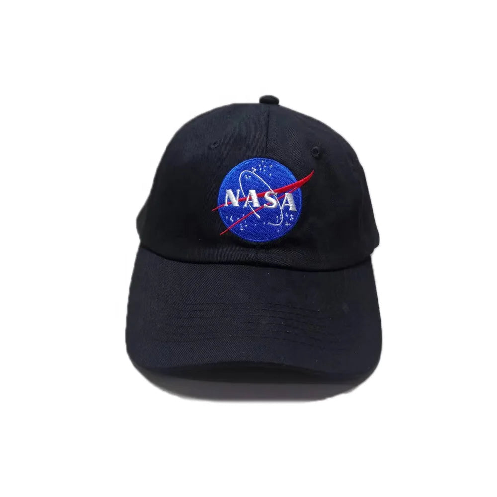 NASA Logo Embroidered Cotton Baseball Cap Common Fabric Feature