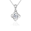 Elegant 925 Sterling Silver Pendant Necklaces with Moissanite Diamond D VVS Loose Gemstone 18K White Gold Plated Fashion Jewelry
