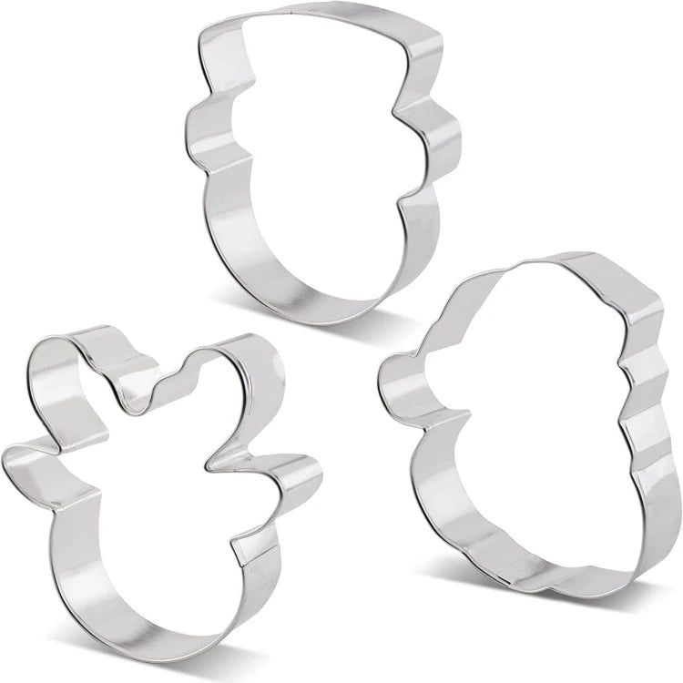 Santa Claus Face Cookie Cutter Snowman Head Cookie Cutter and Reindeer Head 304 Stainless Steel Cookie Cutter.