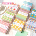 Creative Wholesale Pocket Memo Pads Sticky Notes Colorful Lattice Paper Journal Scrapbooking Stickers Office Stationery 1679