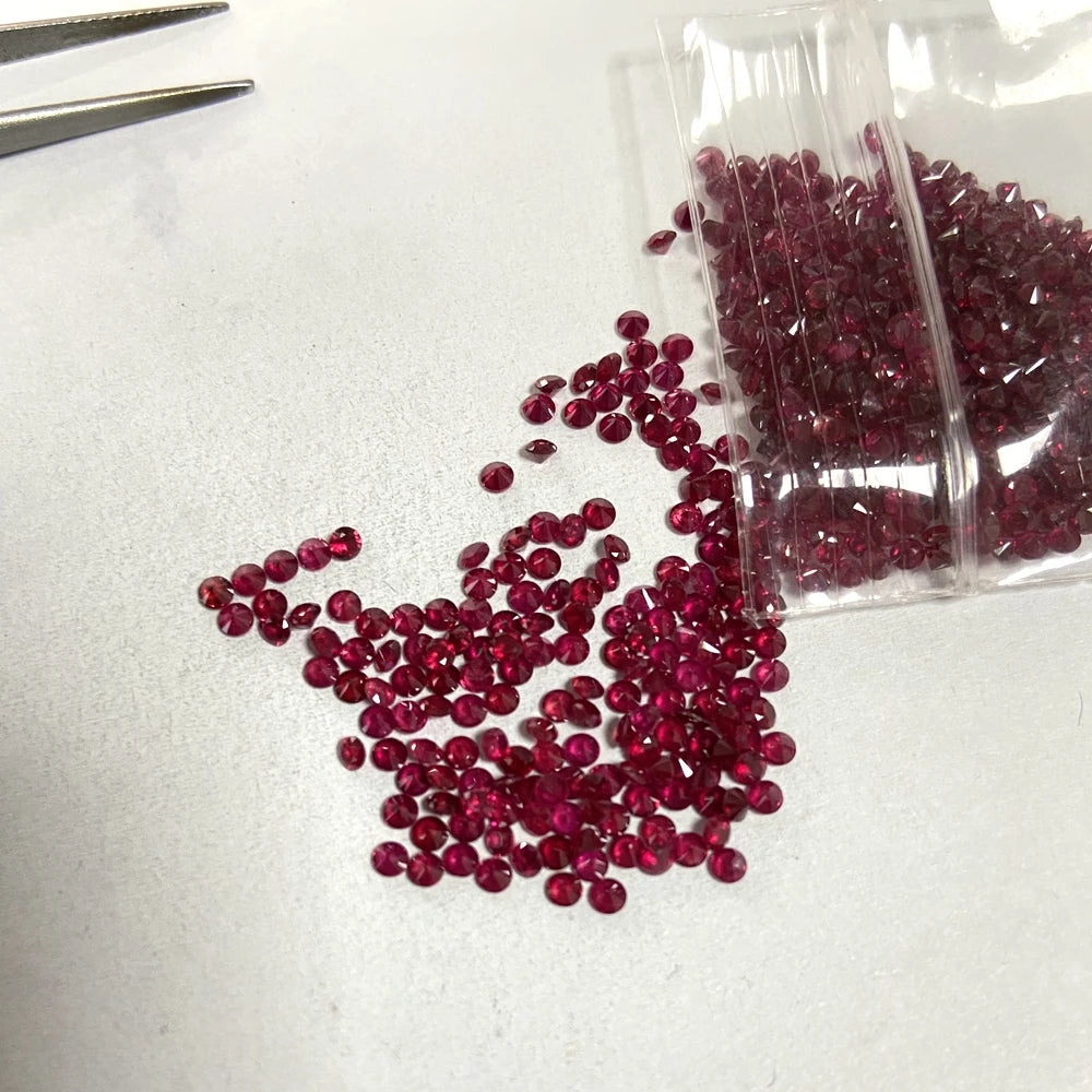 Ruby Natural Blue Sapphire Original Thailand 0.8-2.6mm Africa Red Ruby Gemstone 100% Original Stones Per Carat