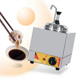 CE European Standard Single Head 3 Litre Stainless Steel Nacho Cheese Sauce Dispenser Electric Bain Marie Food Warmer With Pump